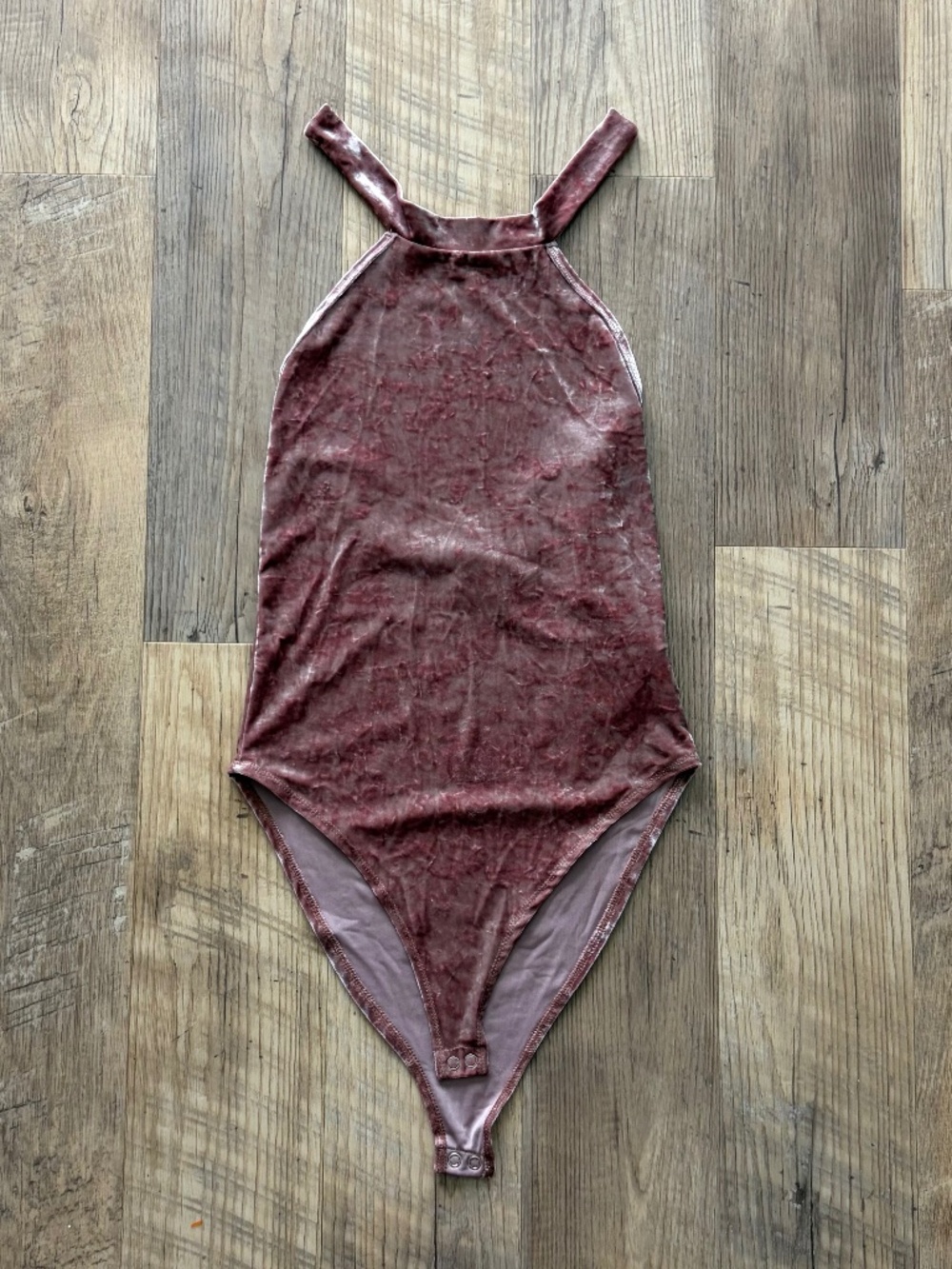 Forever 21 Mauve Velvet Bodysuit
